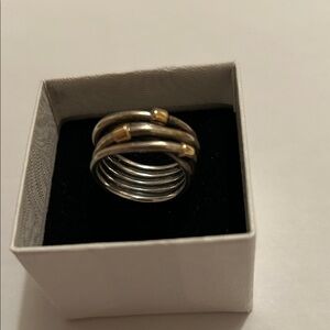 Pandora Silver and Gold Ring
